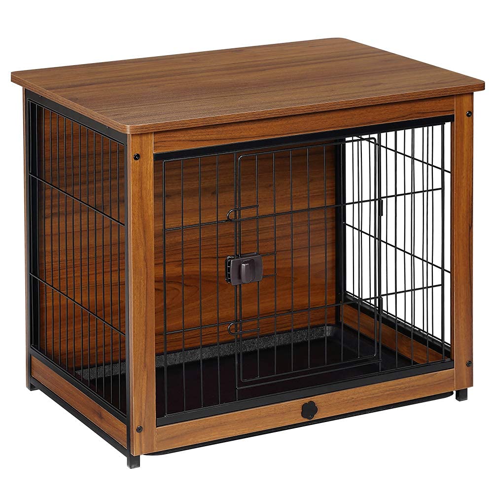 Buy Wooden Dog Crate, Indoor Cat House Furniture Large Dog cage End