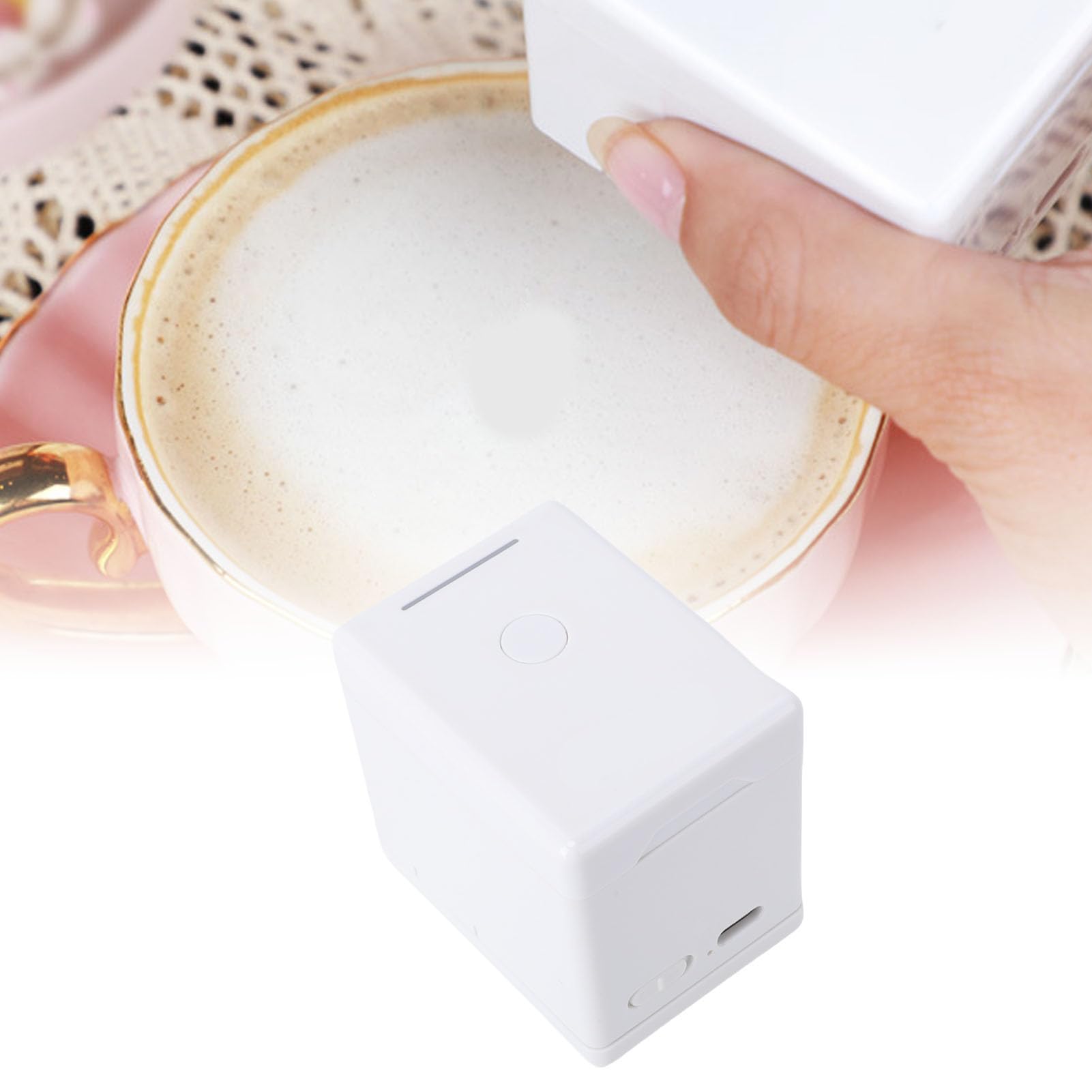 Imprimante Alimentaire Portable, Imprimante à Jet D'encre Comestible pour Gâteau 3D, café, Pain, Batterie 600 MAh, Gadgets de Cuisson de Biscuits pour Bricolage, Art Alimentaire
