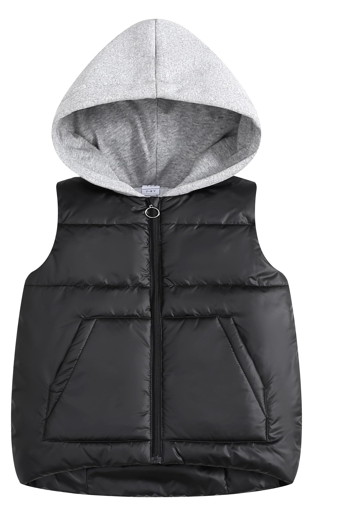 SEAUR Kinder Daunenweste Winter Kapuzenweste Jungen Mädchen Weste Outdoor Winddicht Leicht Pufferweste mit Kapuze 128-164