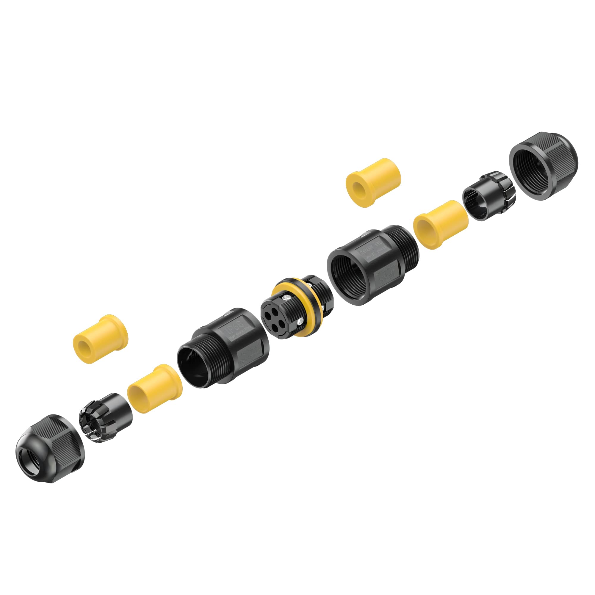 ledscom.de 20x connettore per cavi per esterni, IP68, manicotto per cavo di diametro 5-12 mm