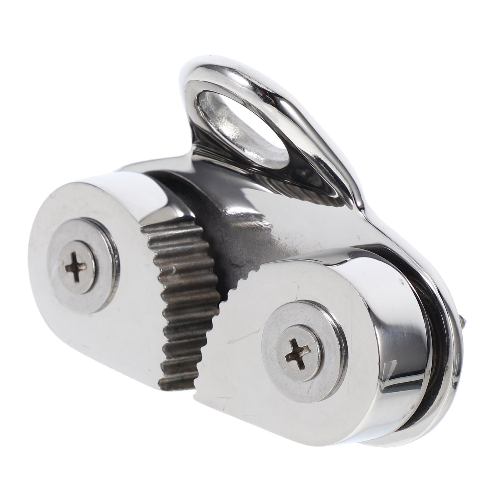 Kisangel Stainless Steel Kayak Cam Cleat with Leading Ring Durable Sailing Cleat for Canoe and Dinghy Easy Disassembly and Maximum Holding Power Flared Entry for Quick
