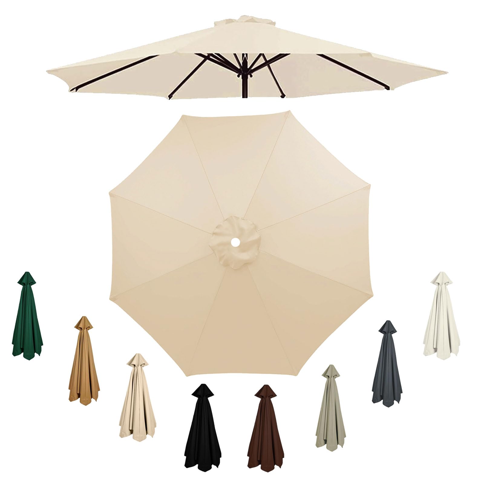 4.0m replacement parasol canopy cantilever 8 Arms large parasol cover for garden umbrella