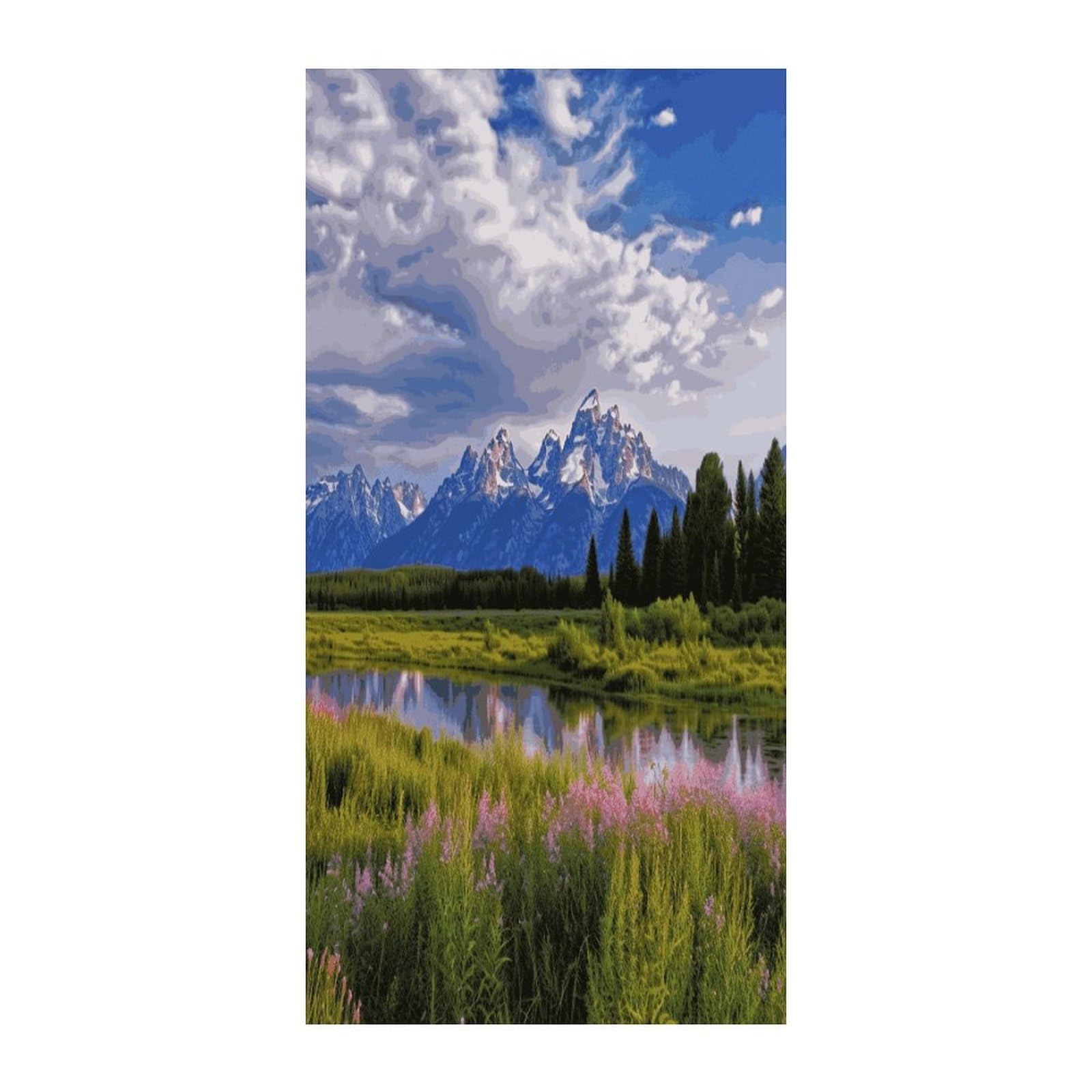 Fekiloot Style Grand Teton National Park Door Curtain Room Divider Curtains