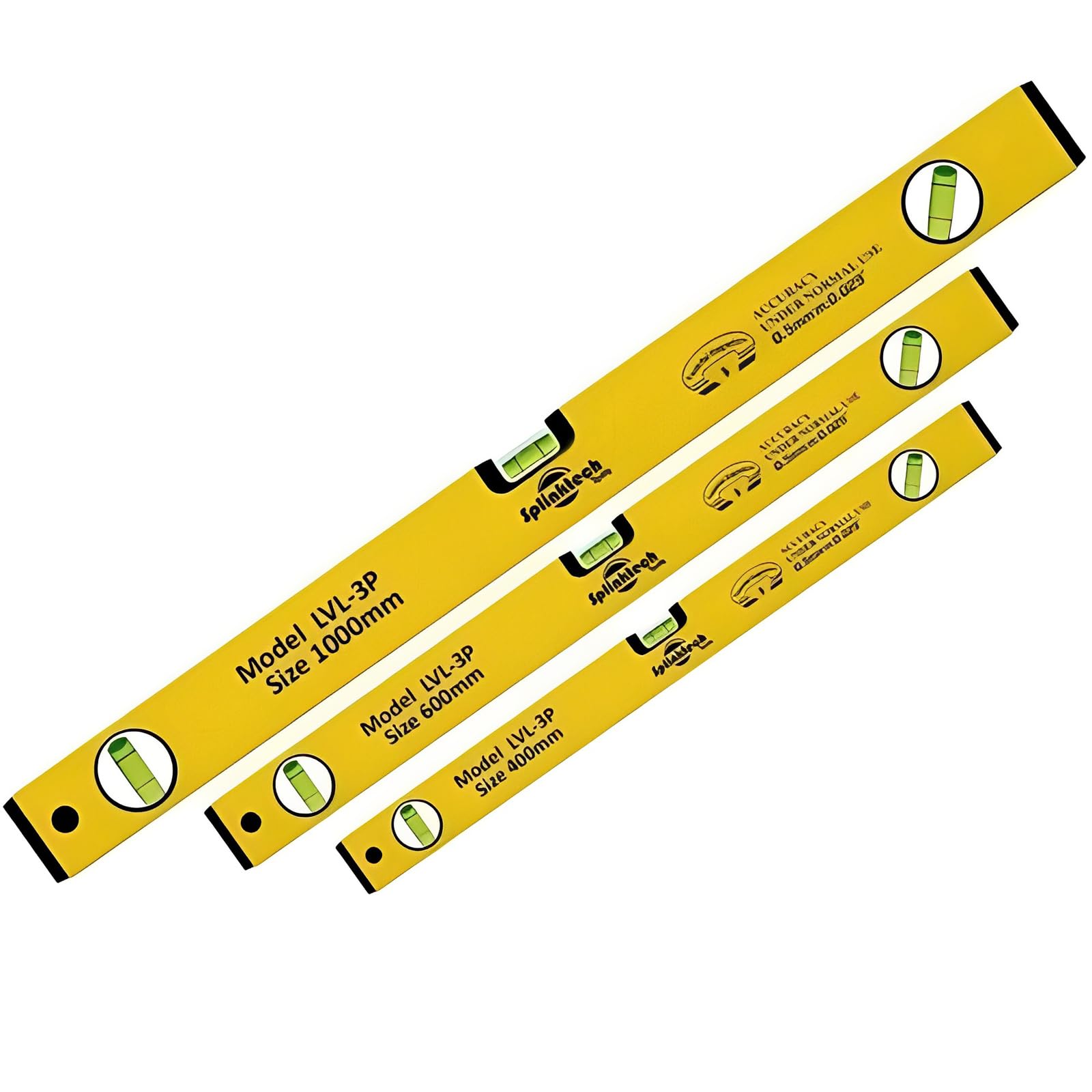 Ntek Yellow Professional Long Spirit Level | High Accuracy Magnetic Level For Scaffold And Home Diy