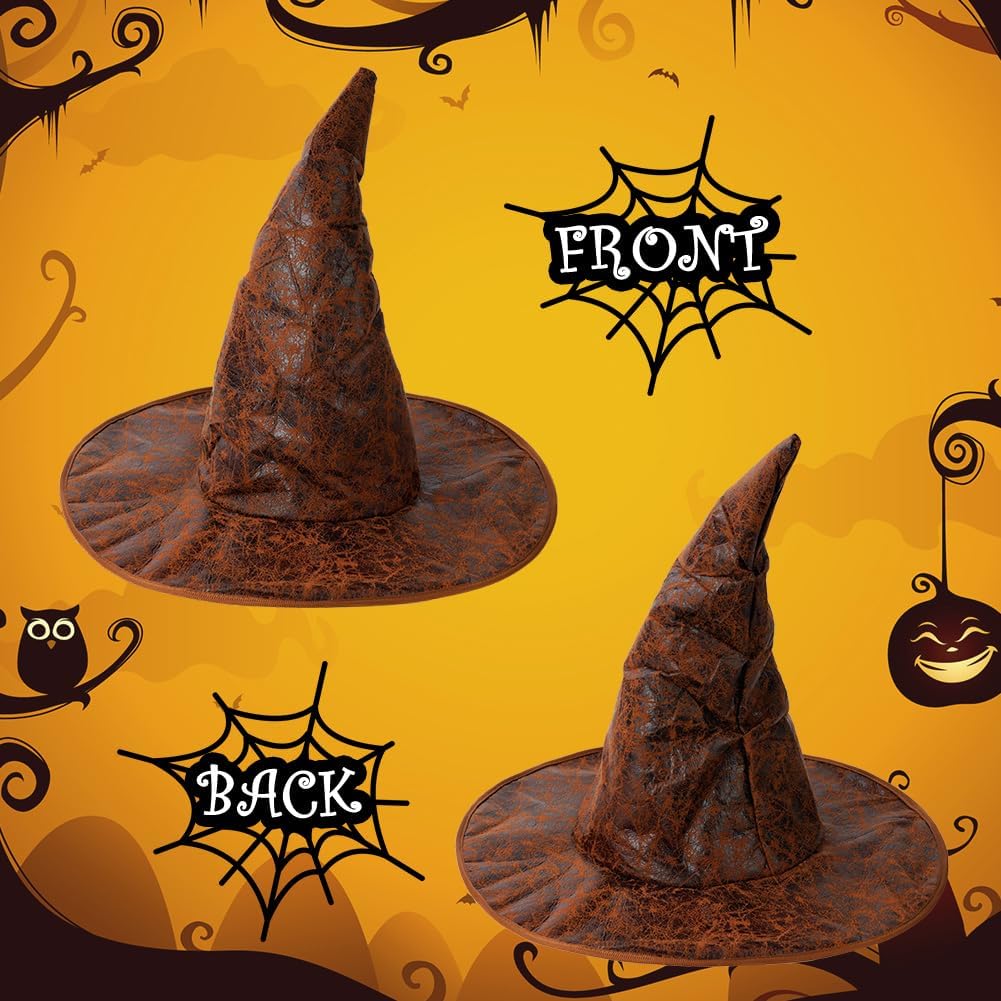 AOMIG Halloween Witch Hat, Wide Brim Wizard Hat Costume Cosplay Party