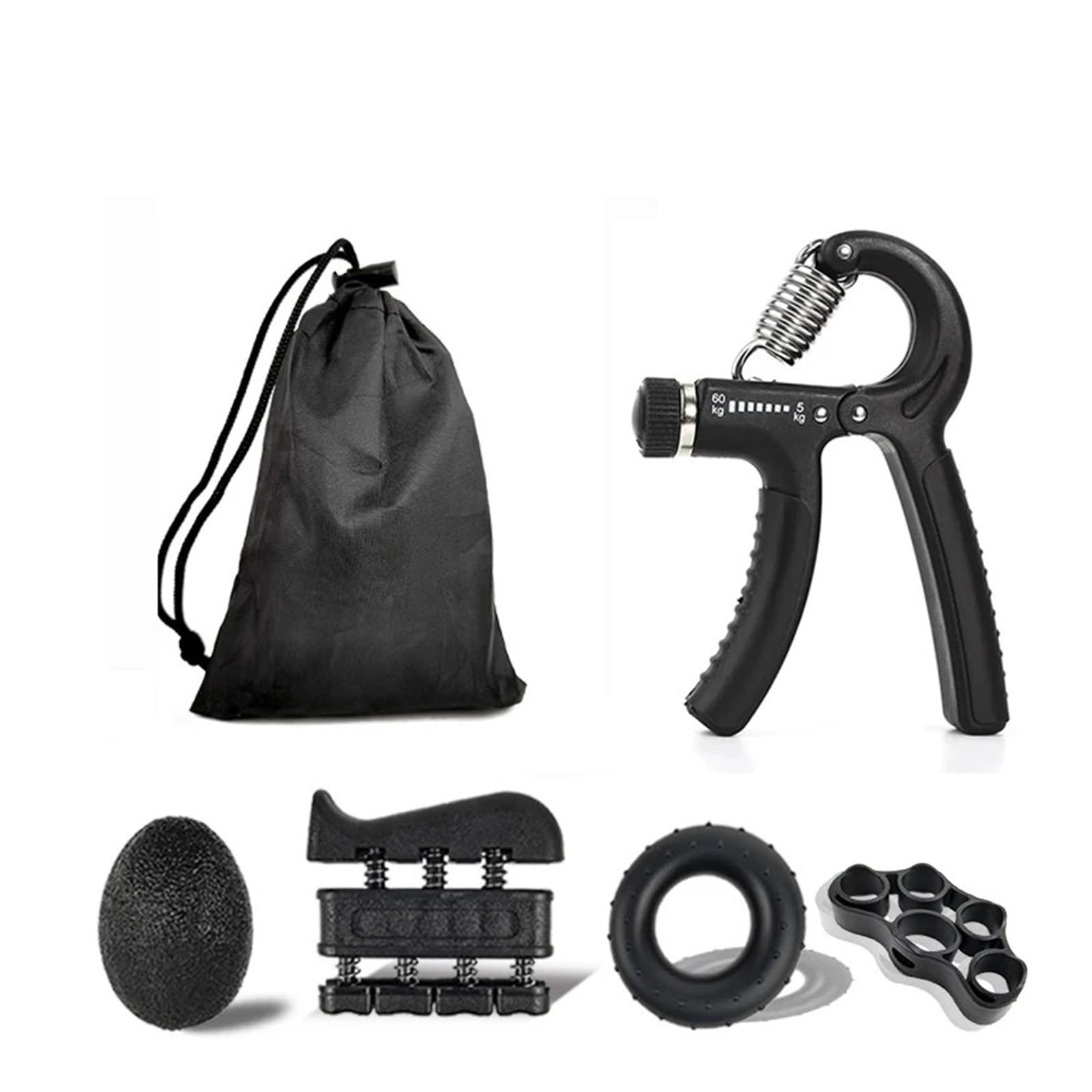 FLYIODFCXV Wrist trainer, Hand Squeezer Adjustable Resistance, for Muscle Building and Injury Recovery(Black kit)
