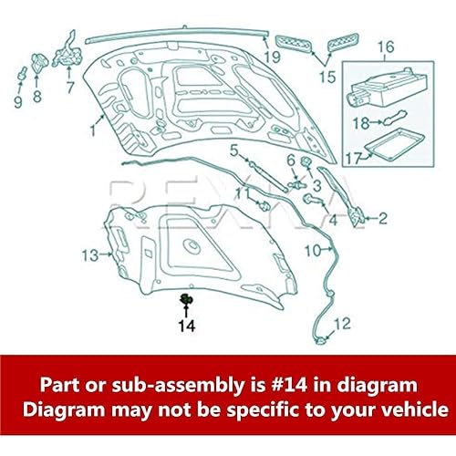 Miniatura 8 de UNENDA 30 retenedores de aislamiento de capó con removedor de sujetadores, para Chrysler, Jeep, Dodge, Ram - Reemplazo del clip de nailon OEM