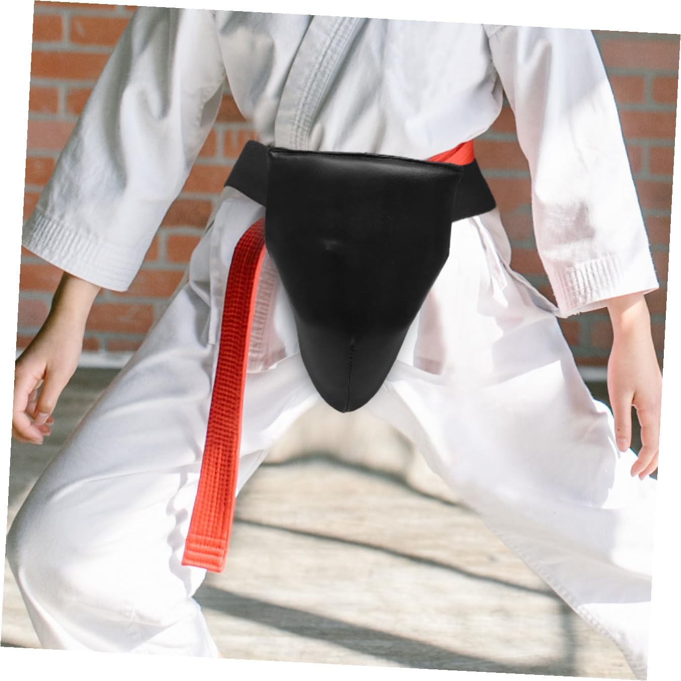 UPKOCH Reusable Sports Groin Guard Protective Crotch Protector Breathable Training Groin Guard for Adults, Comfortable Black L Size, Martial Arts Boxing Taekwondo Gear