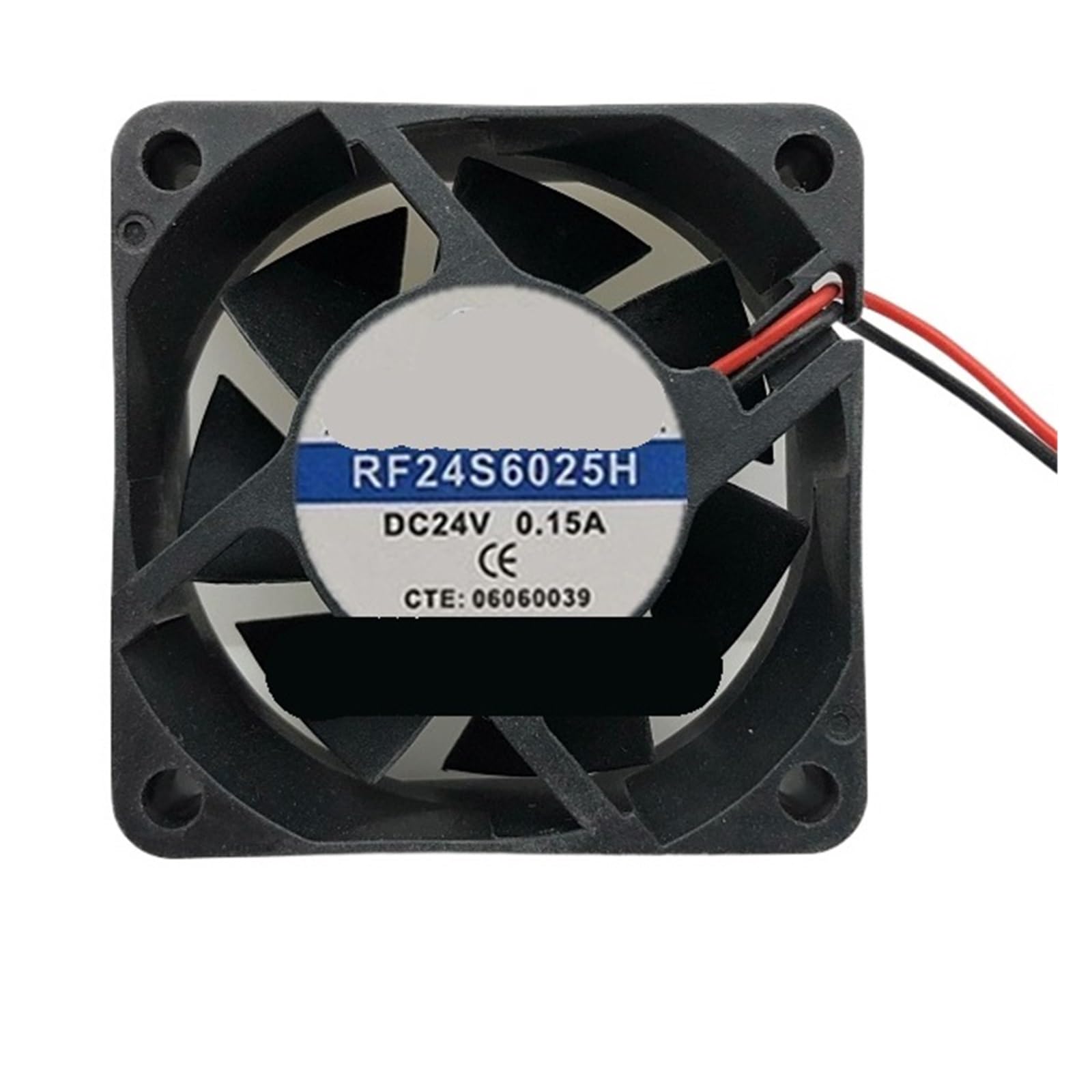 Ventilador RF24S6025H de 24V CC y 2 cables para refrigeración eficaz