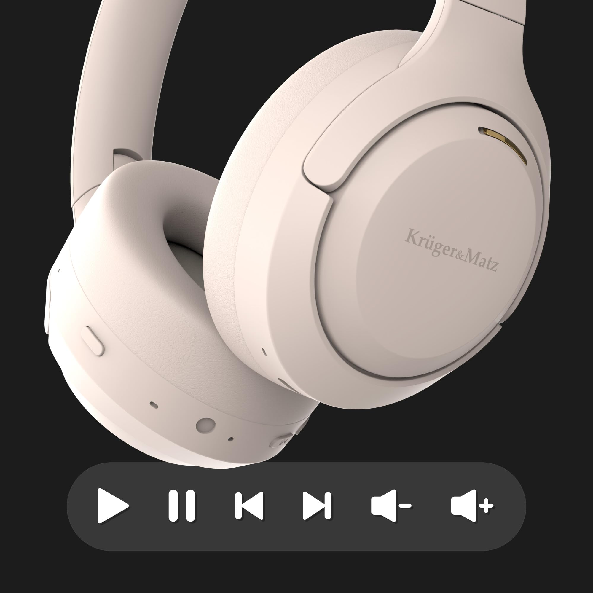 Krüger&Matz Auricolari senza fili con ANC F8A Microfono Bluetooth 5.4 integrato nero