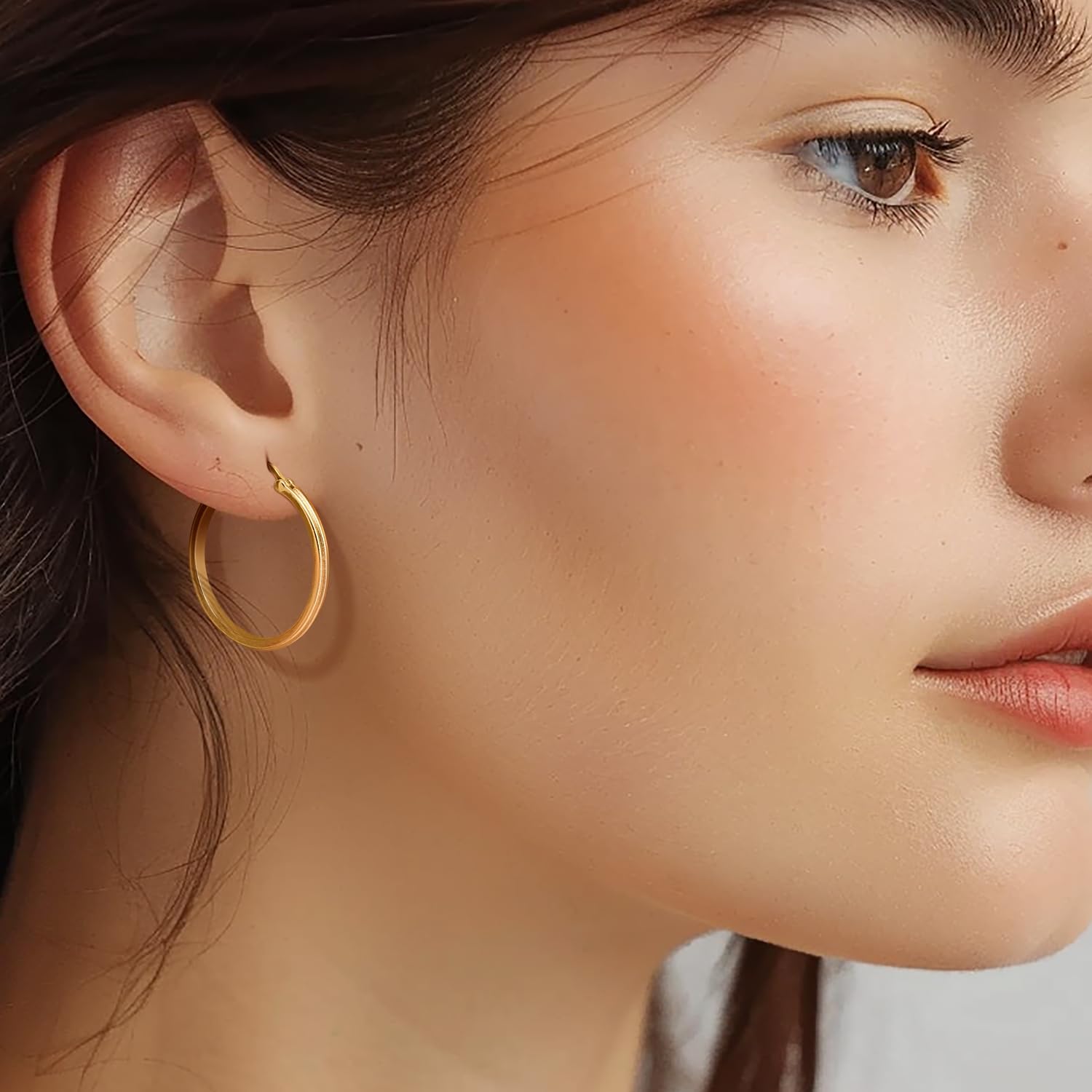 14K Gold Earrings for Women Gold Hoop Earrings for Women Hoops Earring for Womens Hoops Refined and Undeniably Chic Hoop Earring for Womens 30mm