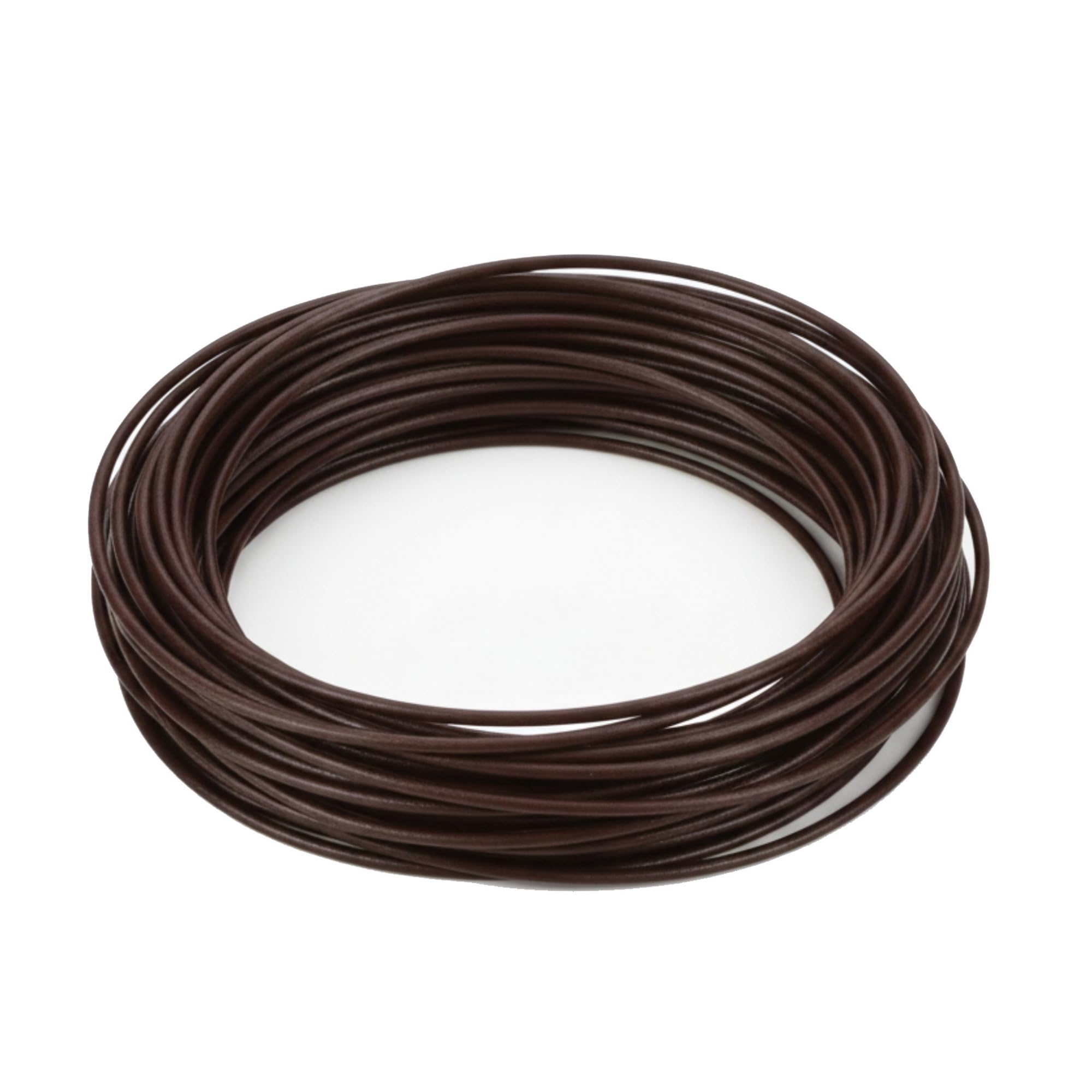 The Bead Shop Genuine Leather Cord 5 Metres - 1mm Round - Dark Brown - Cowhide Leather String for Jewellery Making, Bracelets & Necklaces