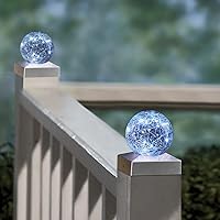 Vista 9 de SUNNYPARK Luces solares para poste – Luz para poste al aire libre para decoración de valla o patio jardín – Tapas de bolas de observación