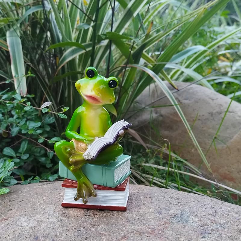 Figura Decorativa Rana Leyendo en Pilas miniatura 5