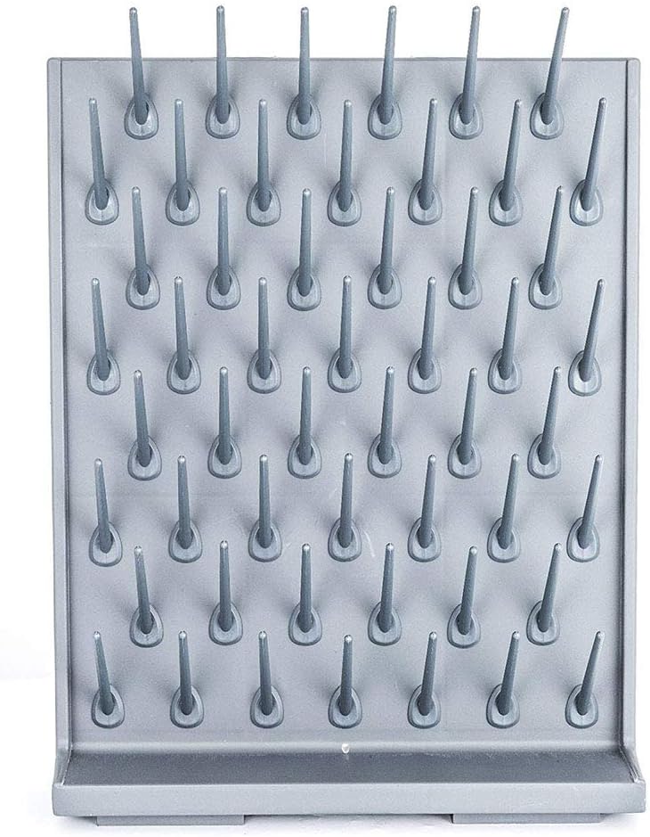 Lab Drying Racks Pegboard Bench-top Wall-Mount Laboratory Glassware Cleaning Polyethylene Equipment (52 Grey)