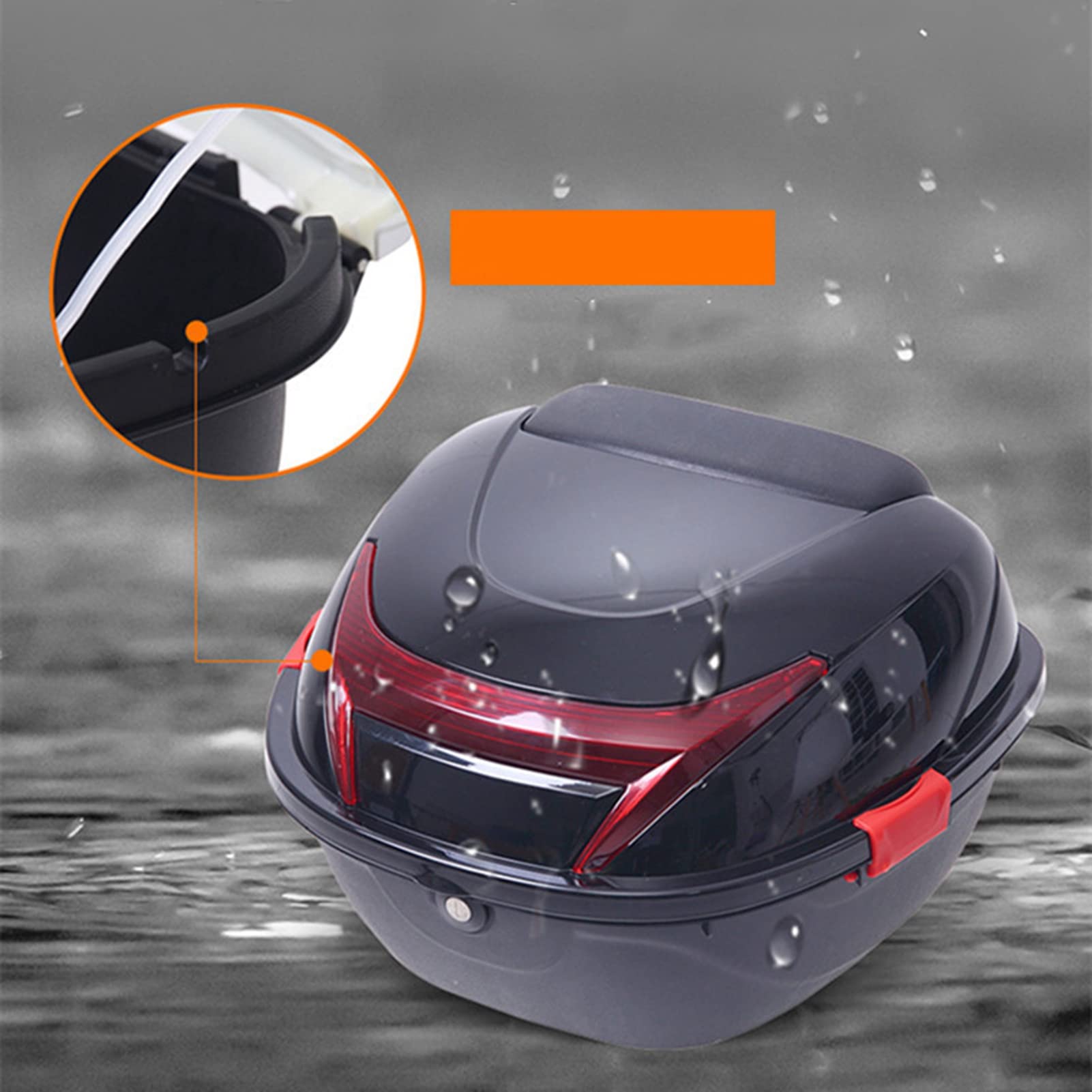 Universeller Motorrad-Heckkoffer – Helmgepäck-Aufbewahrungsbox mit Großem Fassungsvermögen Elektromobile, Helmgepäck-Aufbewahrungs-Topcase, Motorrad-Heckbox-Heckbox