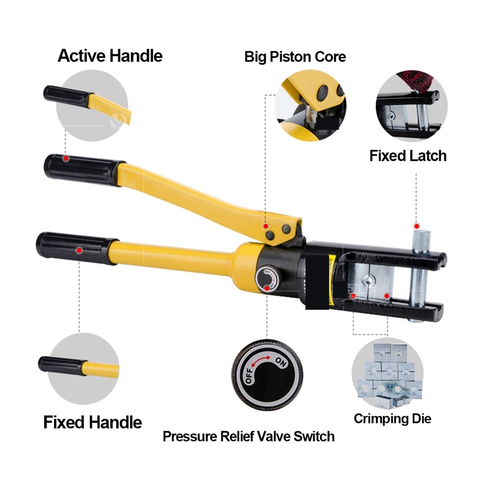 10–120 mm² hydrauliczne narzędzie do zaciskania ciśnienie 5-10T domowe szczypce hydrauliczne DIY szczypce do zaciskania końcówek kablowych