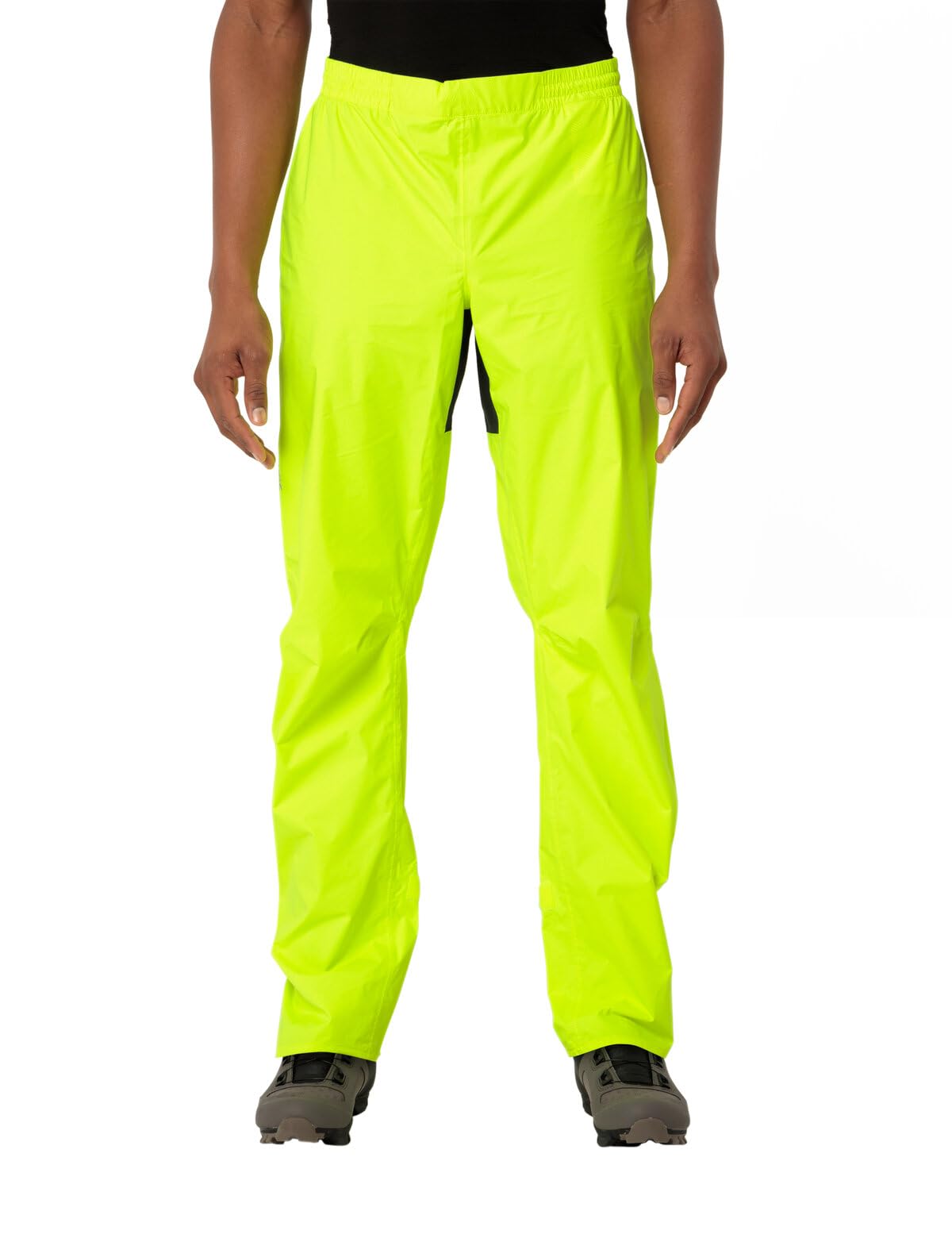 VAUDE Regenhose Herren Drop Pants lI, wasserdichte Outdoorhose für Fahrrad, leichte Überhose, atmungsaktive Fahrradhose, schnell überziehbar - neon Yellow Uni, XXL