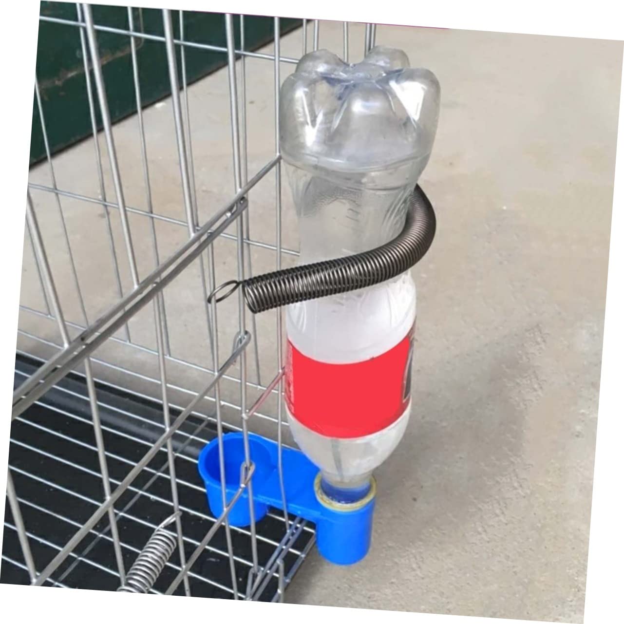 NOLITOY 3sets Automatic Bird Water Dispenser Double Ports Easy Clean Plastic Cup for Parrot Cage Cage Water Feeder 5pcs*3