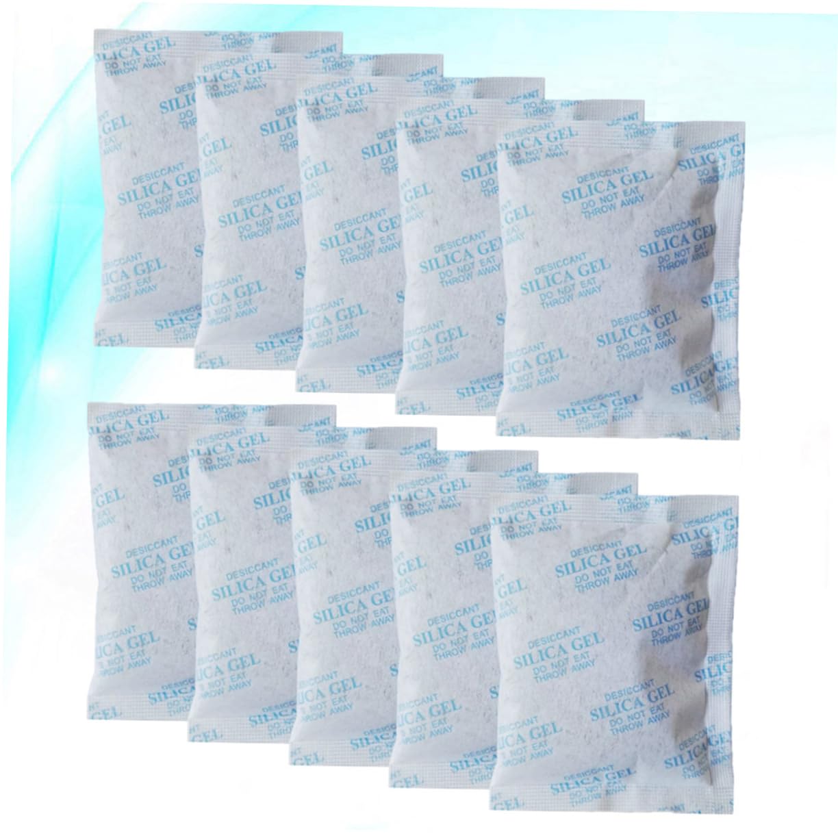 PartyKindom Déshumidificateur Réutilisable 100pcs Sachets de Gel de Silice Absorbant Humidité pour Chaussures et Placard, Non-tissé, 10g, de Condensation Sûre