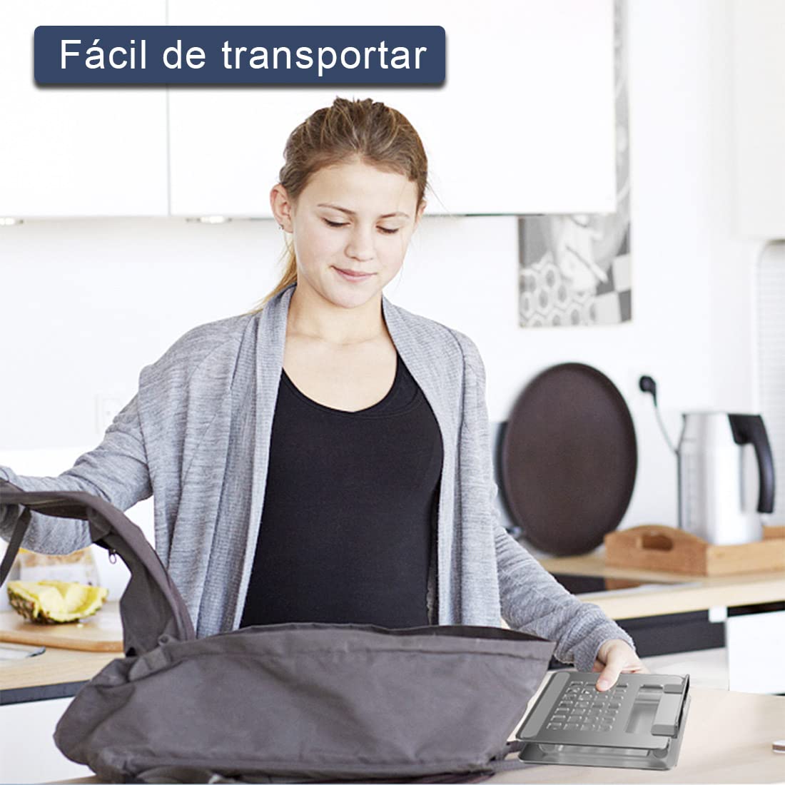 Iruihoo Supporto per tablet per scrivania Supporto a doppia asta in alluminio Supporto per tablet regolabile multi-angolo Accessori per ufficio domestico Compatibile con iPad Pro 13 12.9 11, iPad Air