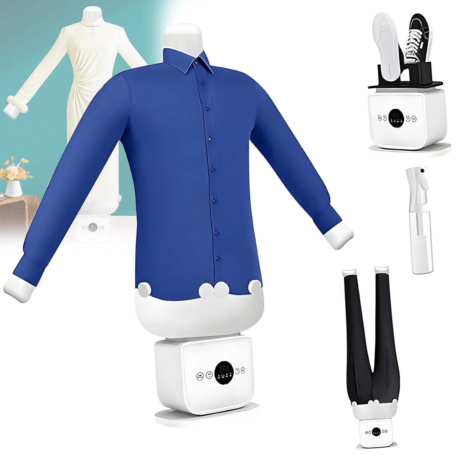 Automatischer Hemdenbügel, Bügelpuppe zum Trocknen und Bügeln von T-Shirts, Blusen, Vertikalbügeleisen, für Hemden, Blusen, T-Shirts, Hosen A