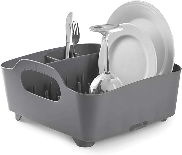 Umbra Tub Dish Rack, Anthracite, 36.07 x 33.66 x 18.29 cm
