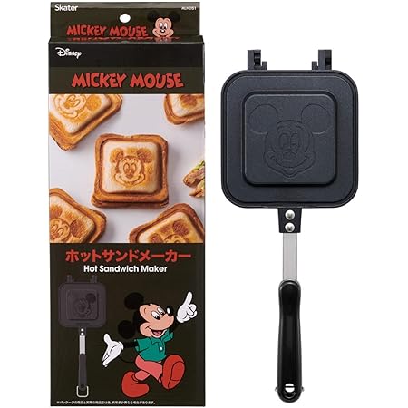 Amazon Co Jp スケーター ホットサンドメーカー かわいい焼き上がり 直火 アルミ製 ディズニー ミッキーマウス お手入れ簡単 Alhos1 A ホーム キッチン