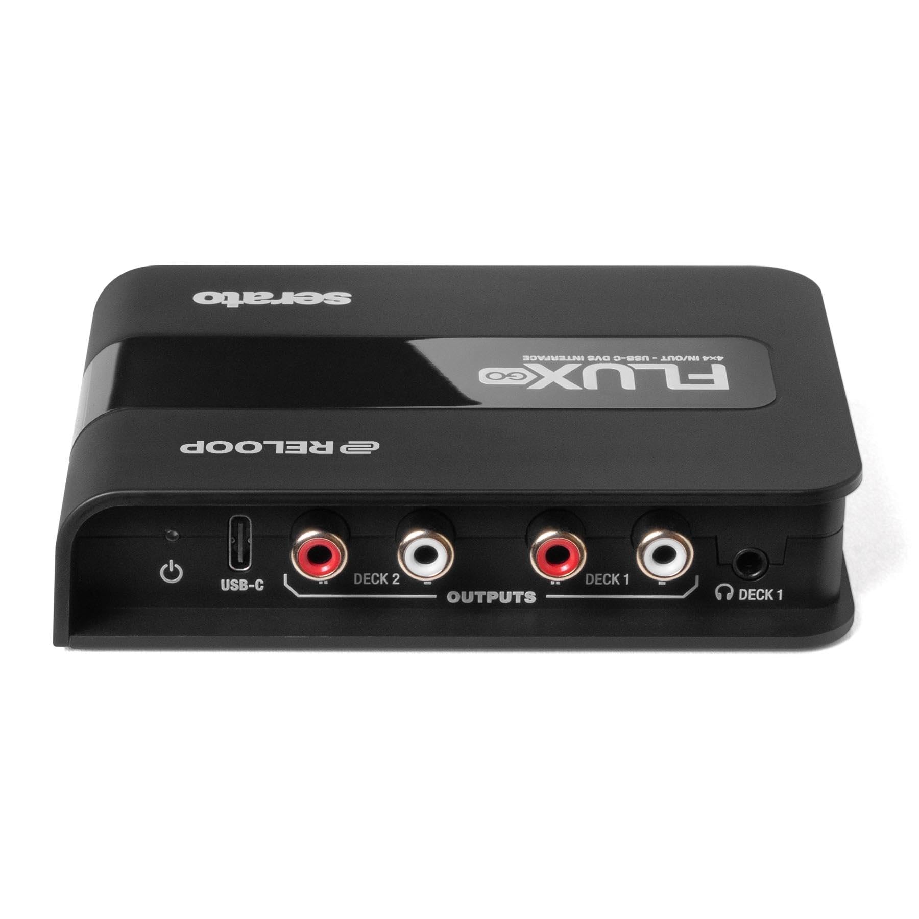 Reloop Flux Go - Interfaccia audio per Serato DJ Pro in formato tascabile, 24 bit (class compliant) per un suono cristallino e una latenza ultra bassa