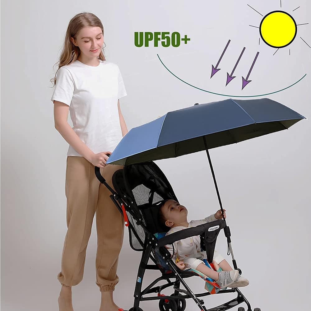 Universeller Baby-Sonnenschirm, Baby-Kinderwagen, Sonnenschutz, Sonnenschutz für Kinderwagen, wasserdichter Regenschirm für Trolley, Fahrrad, Rollstuhl, Buggy, Angeln