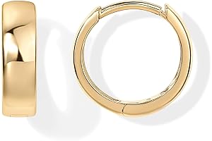 14K Gold Plated Sterling Silver Huggie Earrings | Chic Small Hoop Earrings for Women