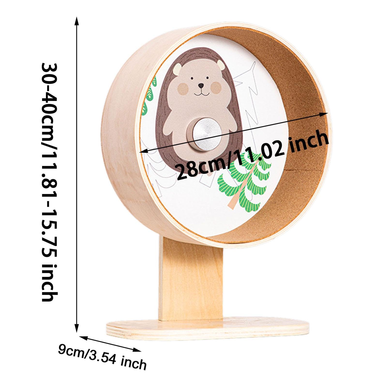 Roue pour Hamster, Roue en Bois Silencieuse pour Hamster, Roue d'exercice pour Petits Animaux Tels Que Les Hérissons et Les Rats, E, M