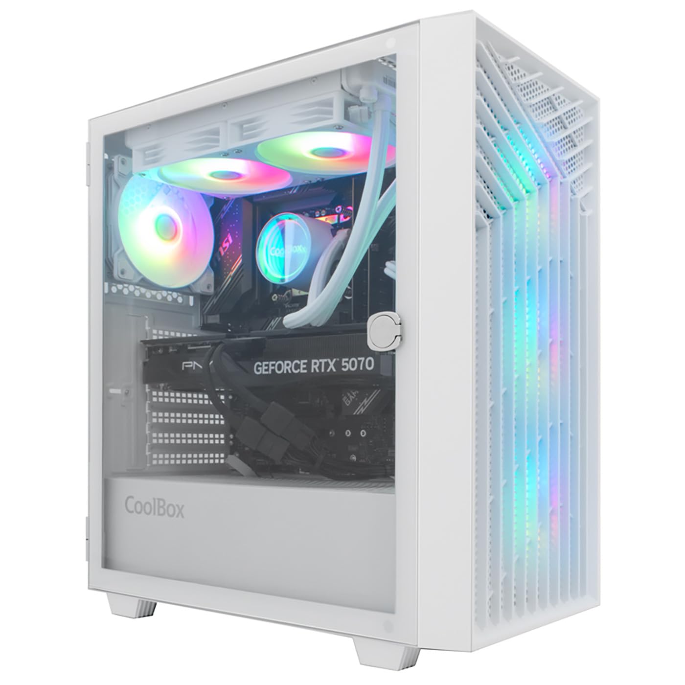 Vortex - PC Gaming (Intel Core i9-14900KF, NVIDIA RTX 5070 Ti 16GB, 128GB RAM, SSD 2TB M.2, Refrigeración Líquida 240mm, Windows 11 Pro) PC Gamer Blanco