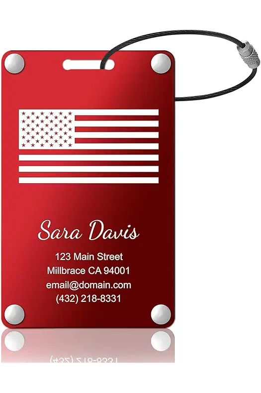 KCULE Personalized Luggage Tags: Custom Metal Luggage Tags...