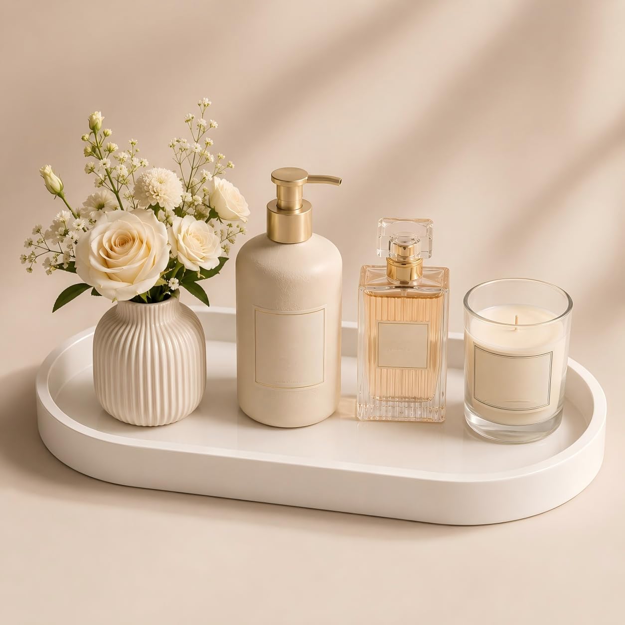 Photo 1 of QOLyabnbn Vanity Tray, White