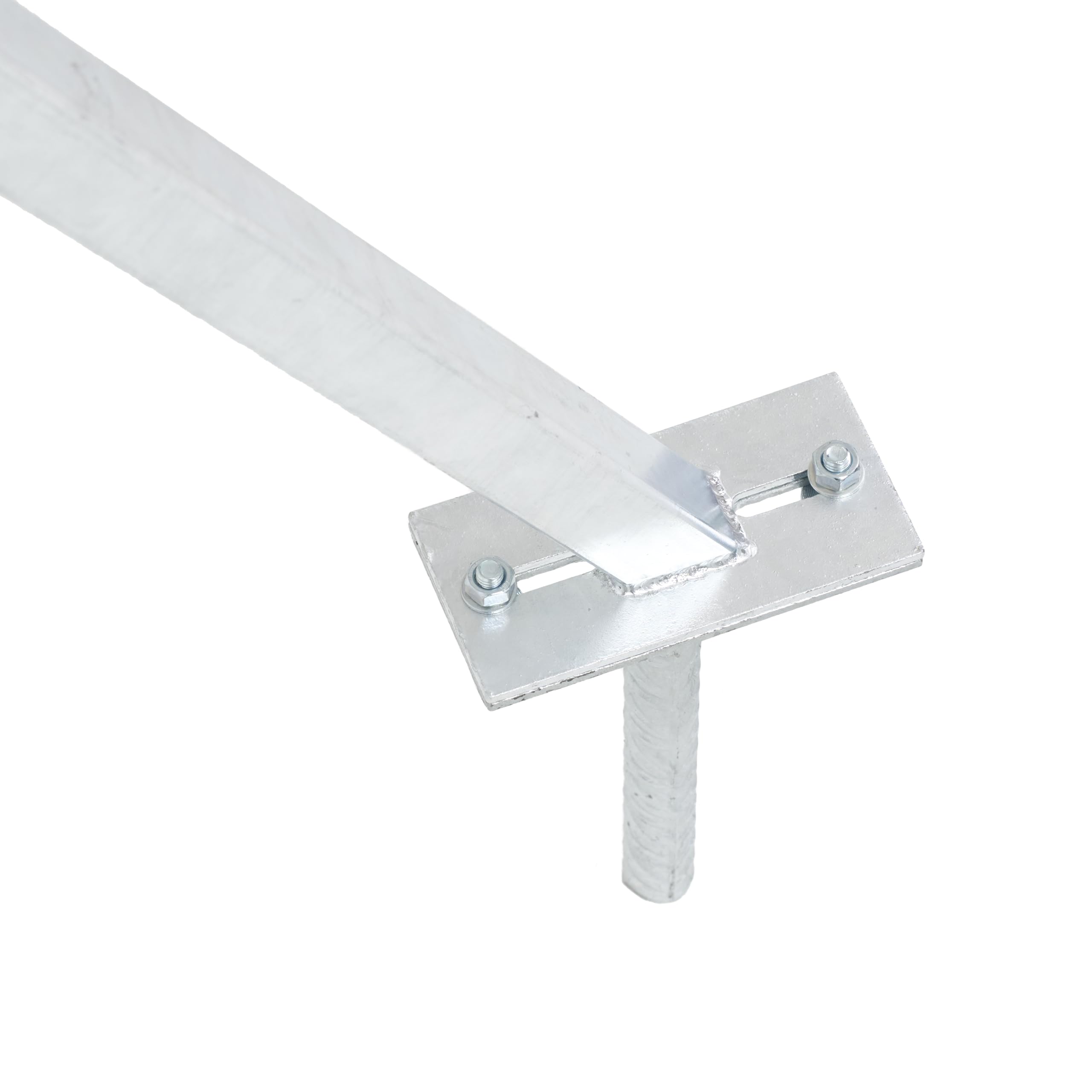 TRIBECCO Anclaje de acero estriado para hormigón, 1 pieza, 590 x 320 x 535 mm, con dólar de acero estriado, para estabilizar vallas y paredes de privacidad, galvanizado en caliente (para hormigón)