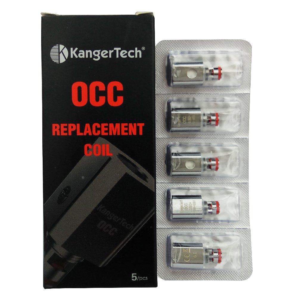 100% Genuine Kanger Subtank Coil OCC Replacement Coil 0.5ohm Kanger Subtank OCC Coil Vertical Coil Heads Pack Of 5 -0.5 ohm