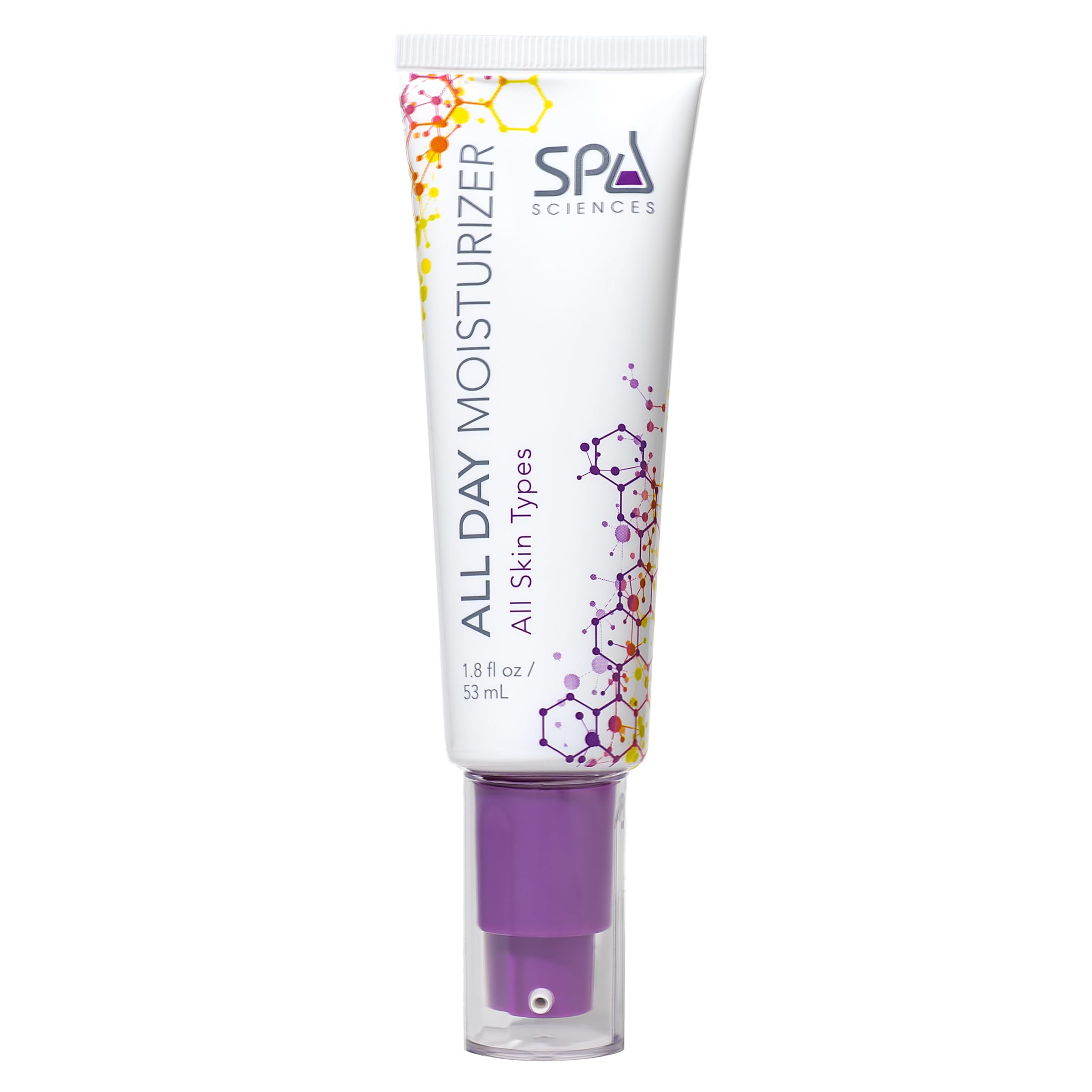 SPA SCIENCES - All Day Moisturizer - Made in the USA - Lightweight, Gentle Moisturizer - With Glucosamine HCL, Seaweed Extract - Hydrating, Revitalizing, Soothing - Vegan - For All Skin Types - 1.8oz