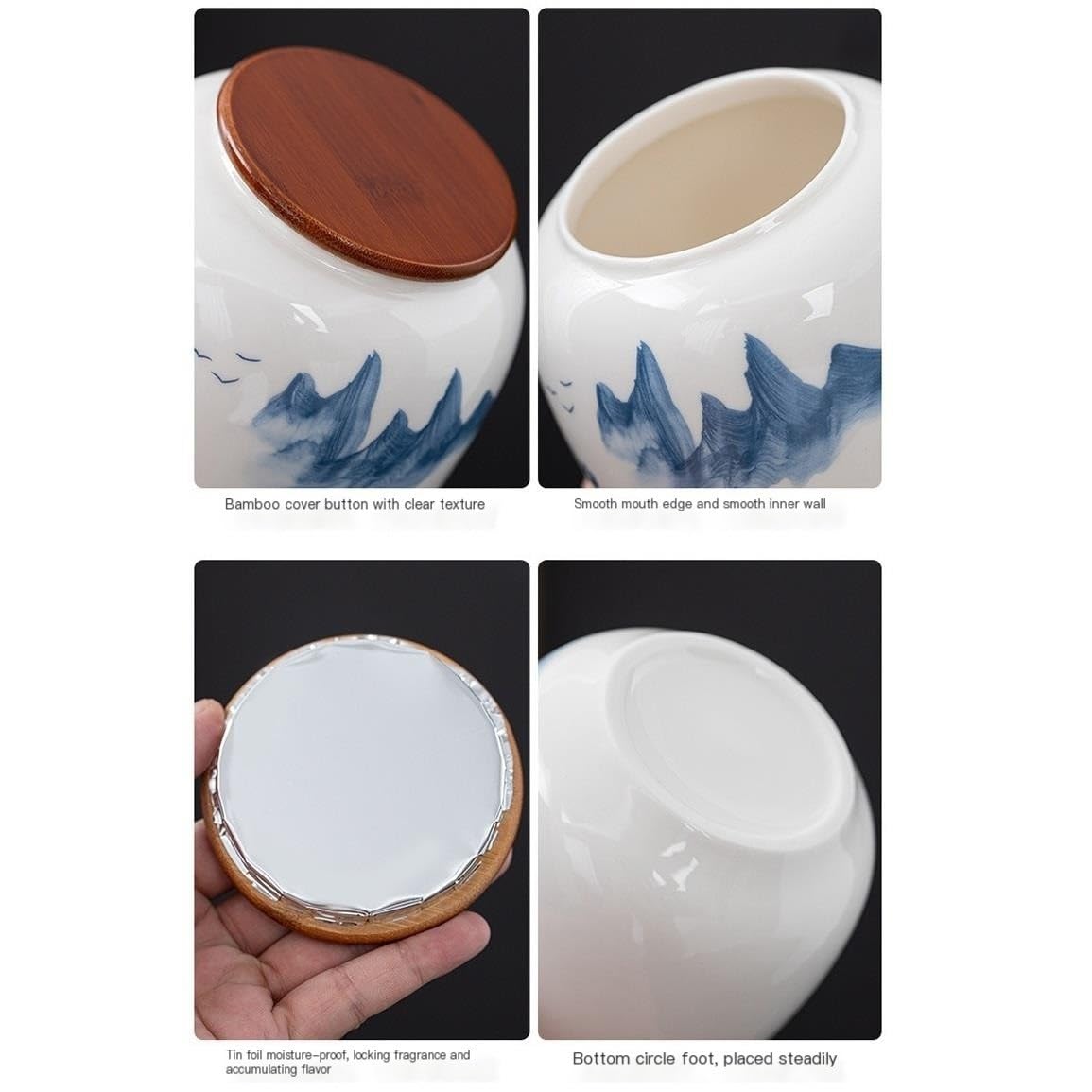 Pojemniki na herbatę do luźnej herbaty Ceramiczny luźny pojemnik do przechowywania herbaty Pojemnik do przechowywania żywności Kuchnia Przechowywanie w domu Czarna herbata Zielona herbata