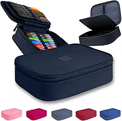Estojo Escolar Organizador Box Grande Para Lapis Feminino Masculino Material Escolar (Azul)