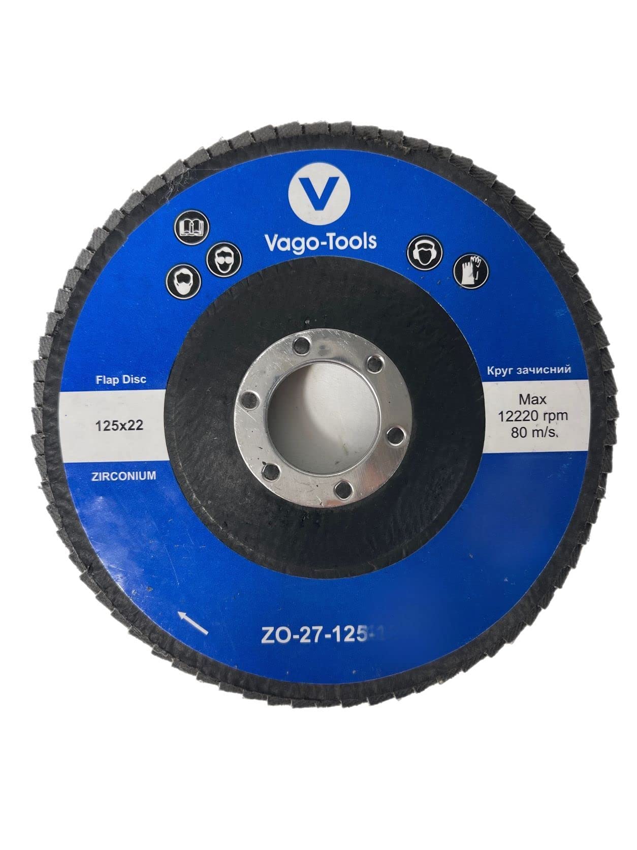 50 discos abrasivos de láminas (125 mm, planos, grano 40), color azul