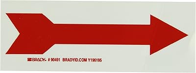 Brady 90491 Glow-In-The-Dark Self-Stick Polyester Glow-In-The-Dark Exit & Directional Sign, 2.500
