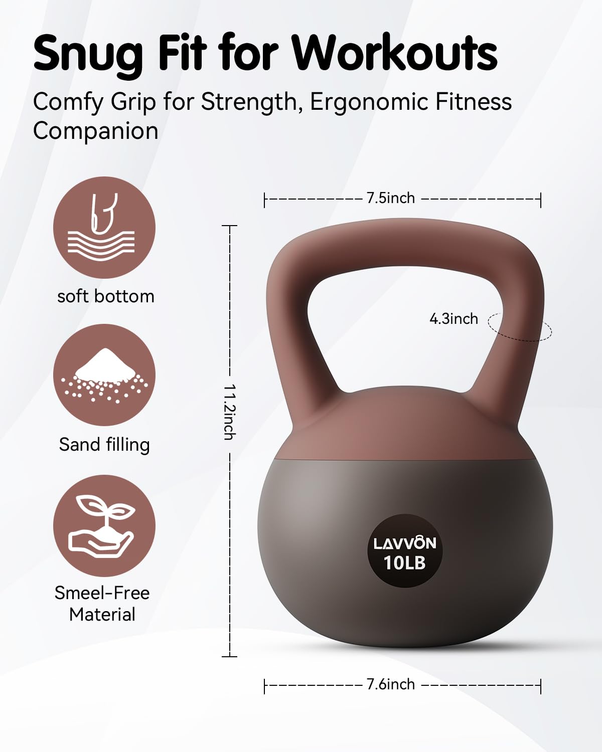 Kettlebell morbido – Base imbottita resistente agli urti e antiscivolo, kettle bell antiscivolo per allenamenti a casa, set di kettlebell per allenamento di forza sicuro per donne e uomini