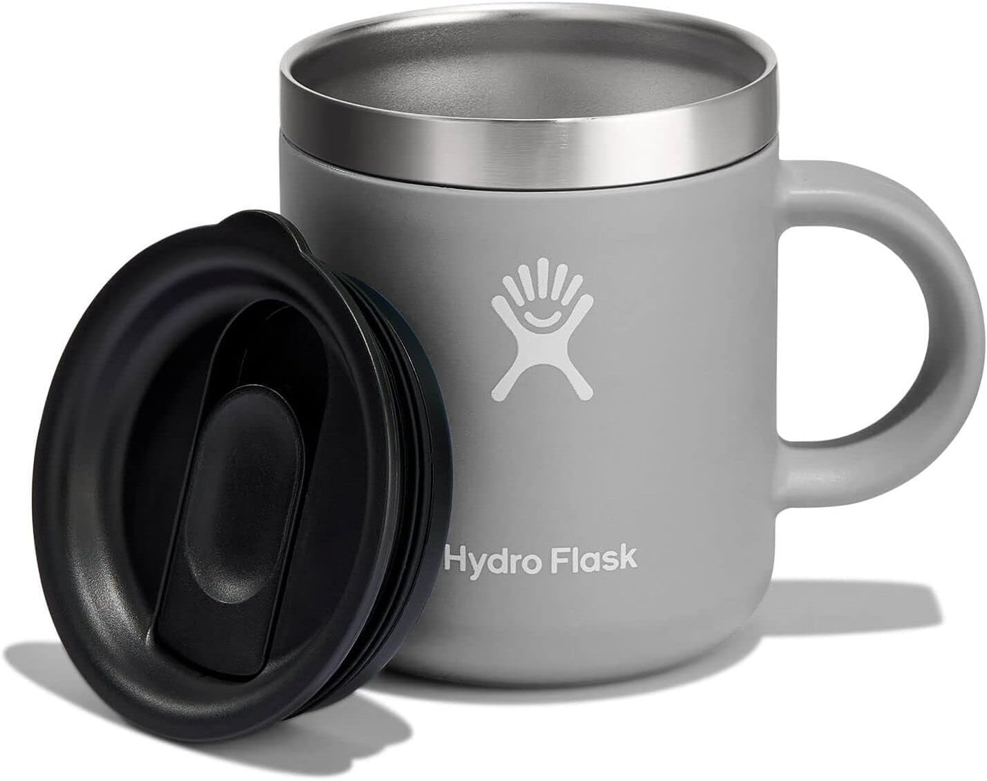 Hydro Flask - Travel Coffee Mug 354 ml (12 oz) - Vacuum Insulated Stainless Steel Travel Mug with Handle and Press-In Lid - Birch