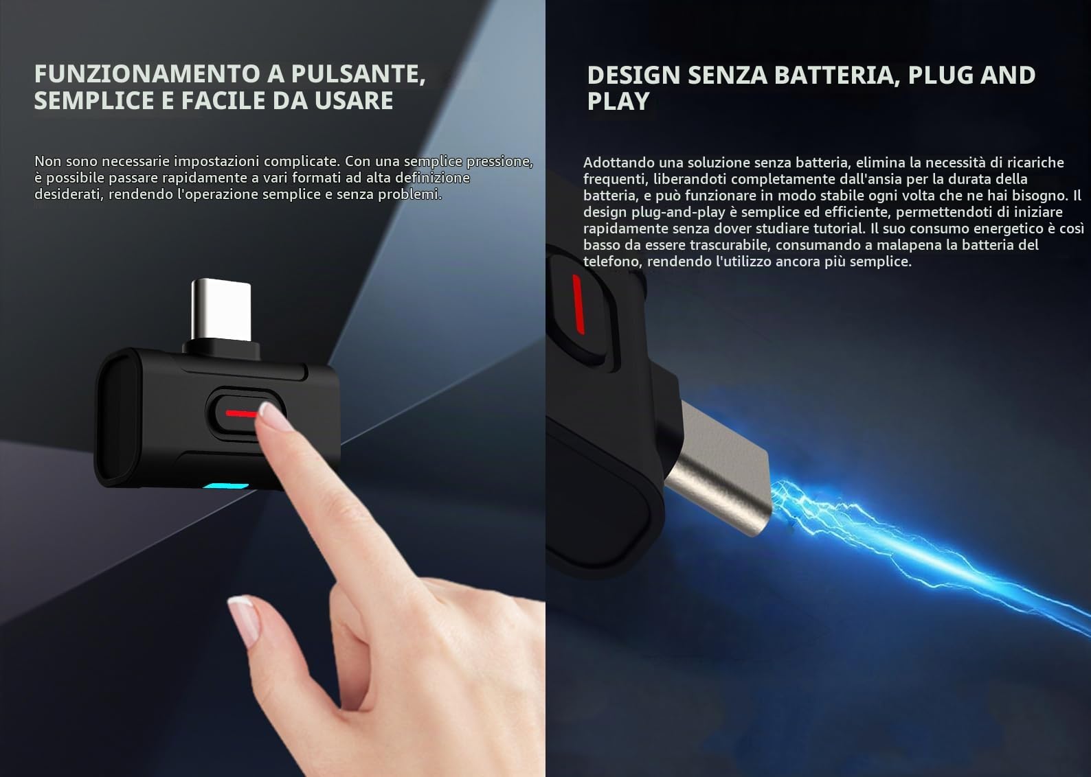 xDuoo MX-C1 Hi-Res Bluetooth 5.4 Trasmettitore USB-C - Supporta SBC/aptX/aptX HD/aptX Adaptive/LE-AUDIO/LC3/aptx Lite, adattatore Bluetooth a bassa latenza per PC/Smartphone/Tablet/PS5/Switch