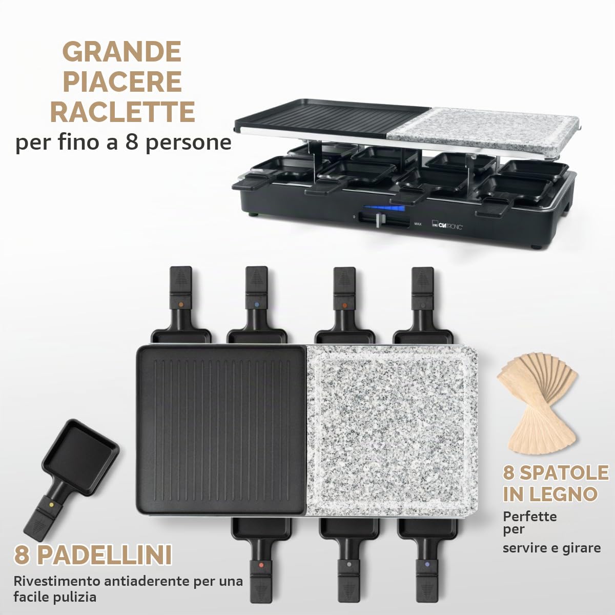 Clatronic RG 3518 Raclette/Grill 2 in 1