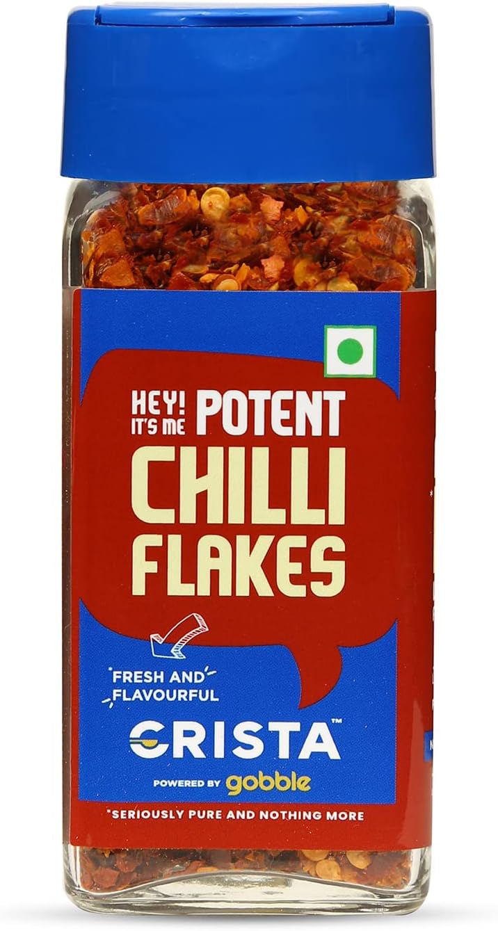 Potent Red Chilli Flakes | Italian Seasoning for Italian Cuisines | Pizza & Pasta Seasoning | Zero added Colours, Fillers, Additives & Preservatives | 100% Natural | 30 gms