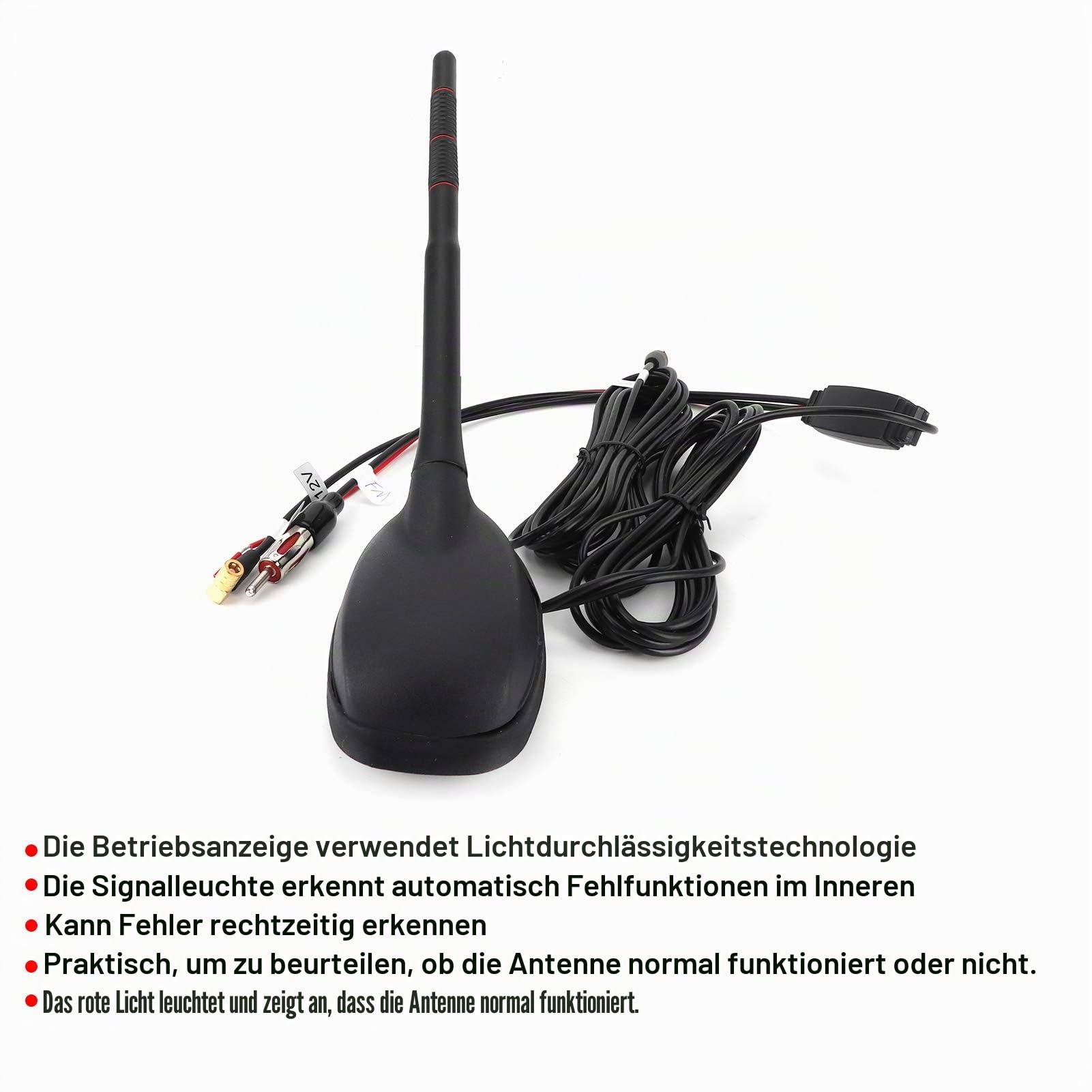 Universeller Auto-DAB+GPS+FM-Antennenverstärker, wasserdichte Betriebsanzeige-Signalleuchte, Einfache Installation, Geeignet für die Meisten Modelle