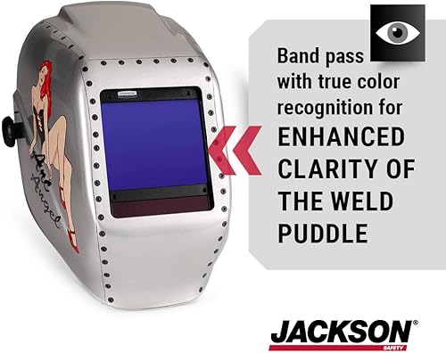 Vista 3 de Jackson Safety HLX Welding Hood with TrueSight II Digital Variable ADF Balder Technology - Lightweight Auto Darkening Welding Helmet - ANSI Z87.1