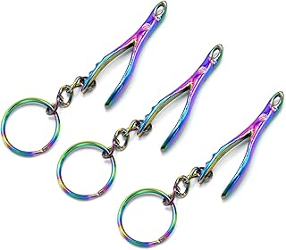 Set of 3 Pcs Dental Extracting Forceps Key Chain Promo Gift Item for Your Friends Or Family Multi Titanium Rainbow Color by G.S Online Store
